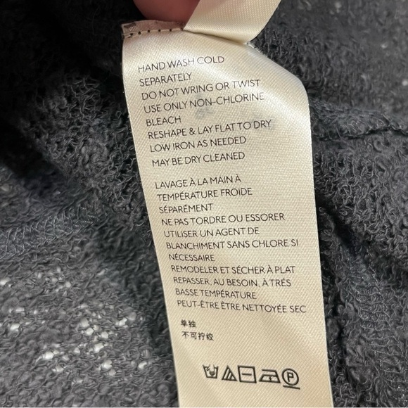 We The Free Gray Ocean Air Hacci Pullover Knit Top Small - Picture 11 of 14